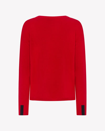 Relaxed Fit Jumper - Red SERENA BUTE