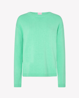 Cashmere Blend Relaxed Fit Jumper - Menthol Green