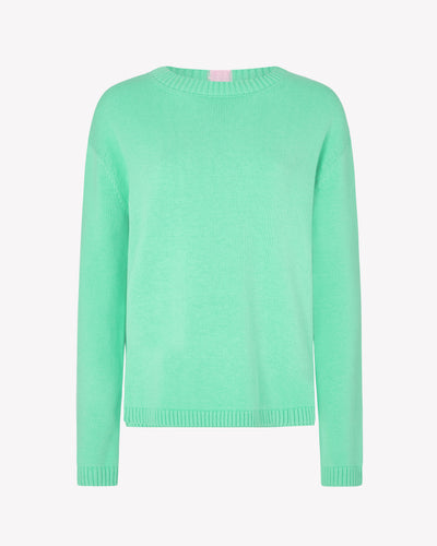 Cashmere Blend Relaxed Fit Jumper - Menthol Green SERENA BUTE