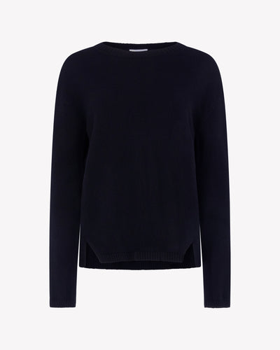 Relaxed Fit Jumper - Navy Blue SERENA BUTE