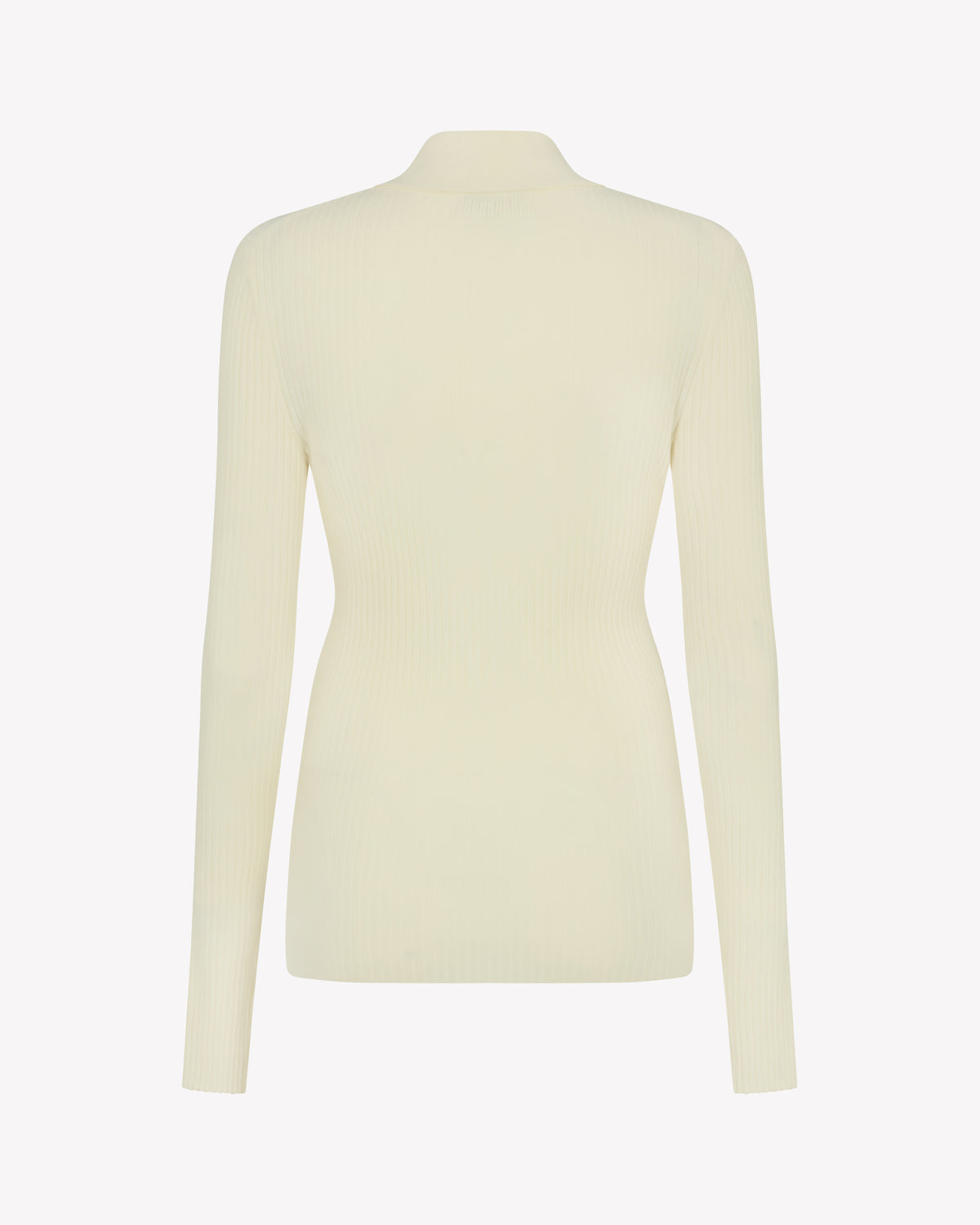 Ribbed Henley Top - Cream