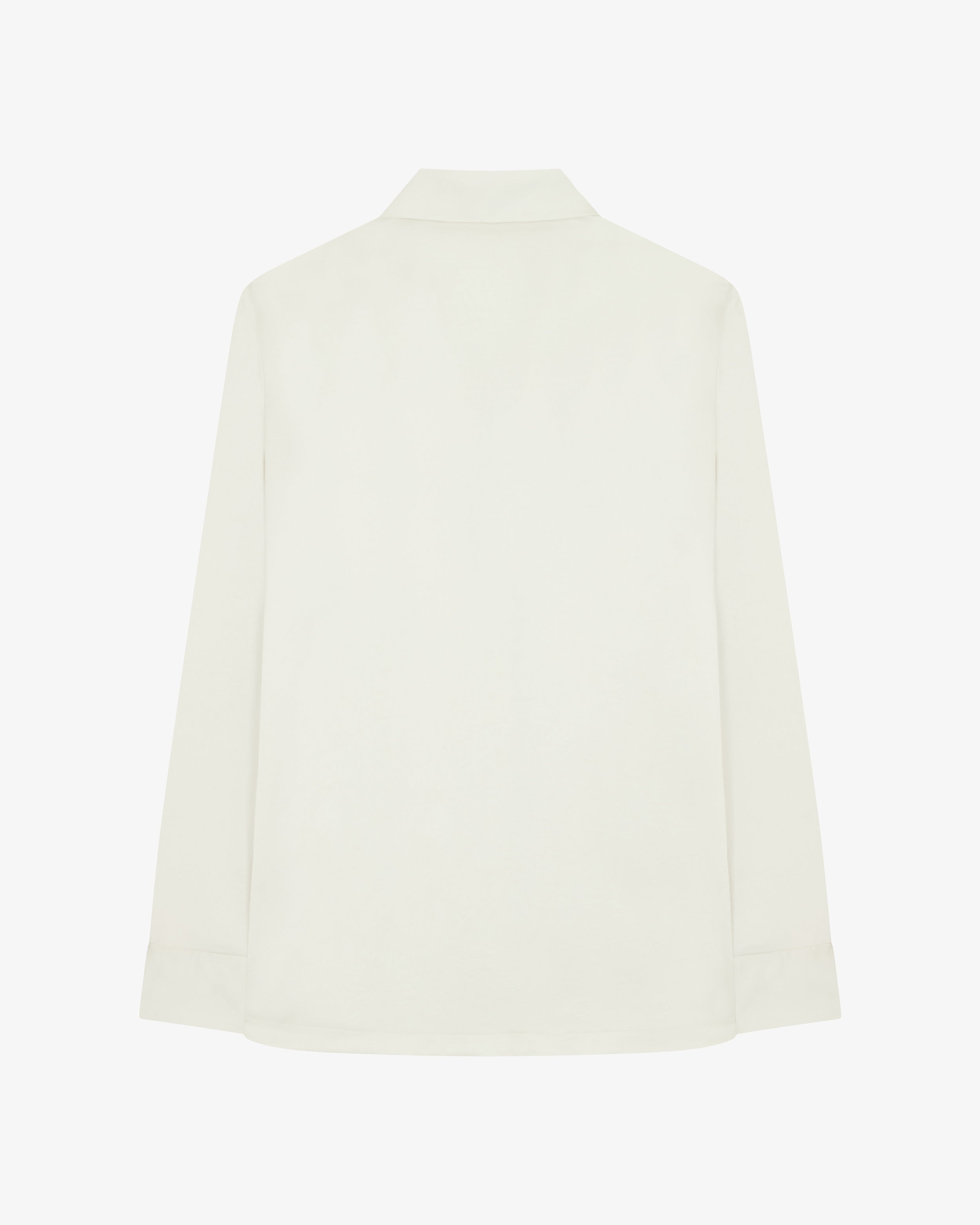 Satin Revere Collar Shirt - Ivory