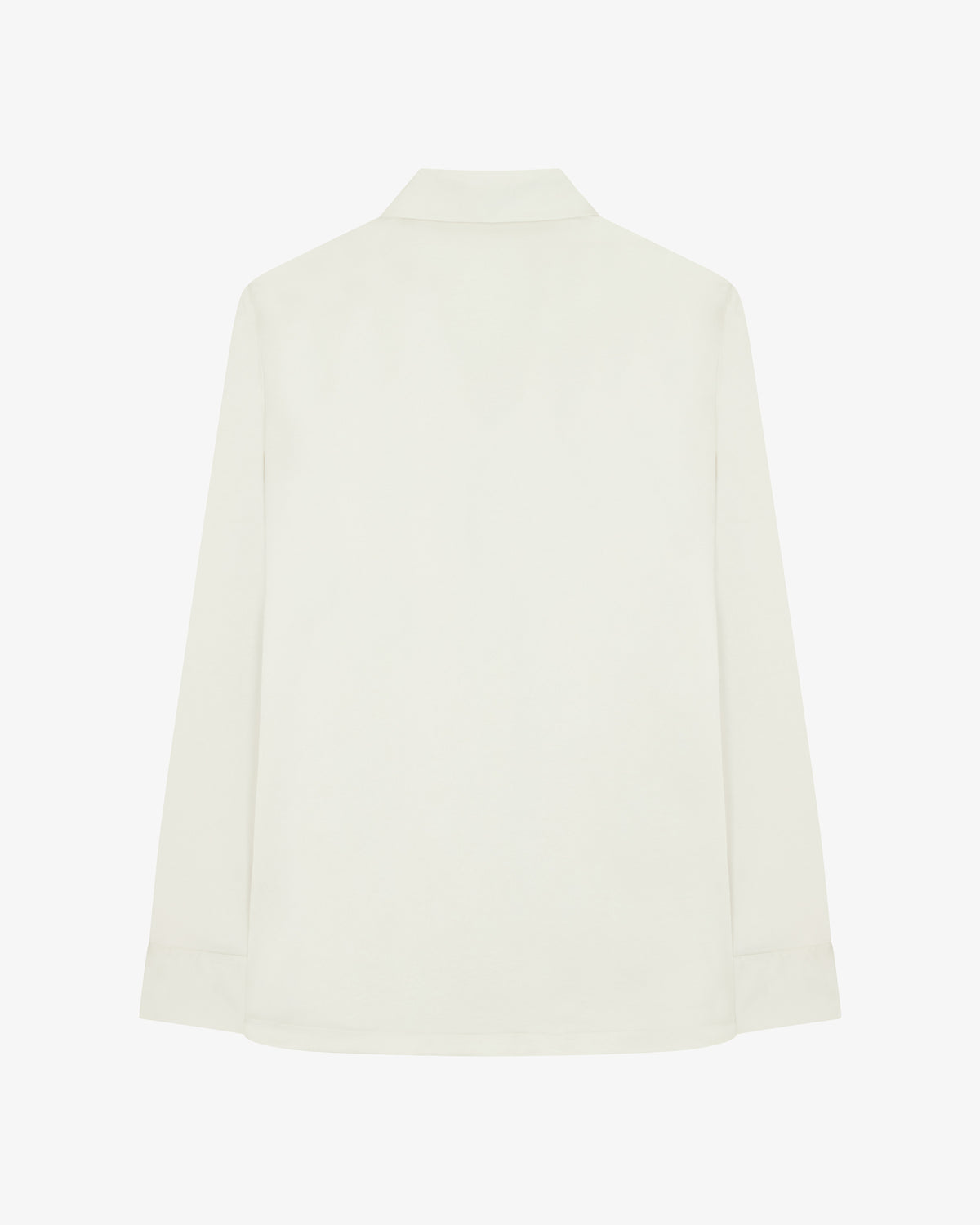 Satin Revere Collar Shirt - Ivory