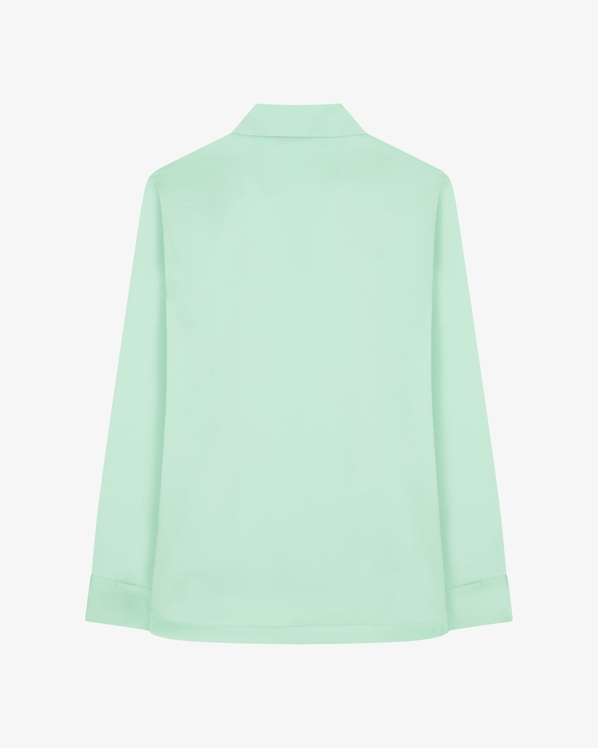 Satin Revere Collar Shirt - Mint