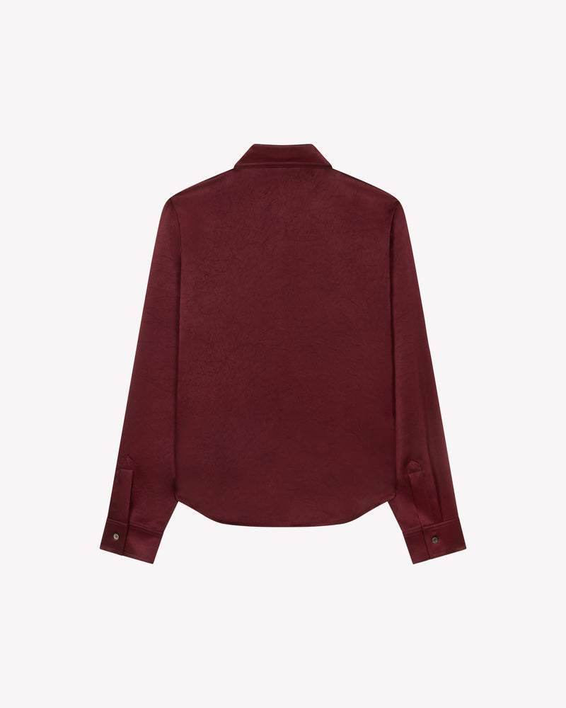 Satin Serena Shirt - Burgundy SERENA BUTE
