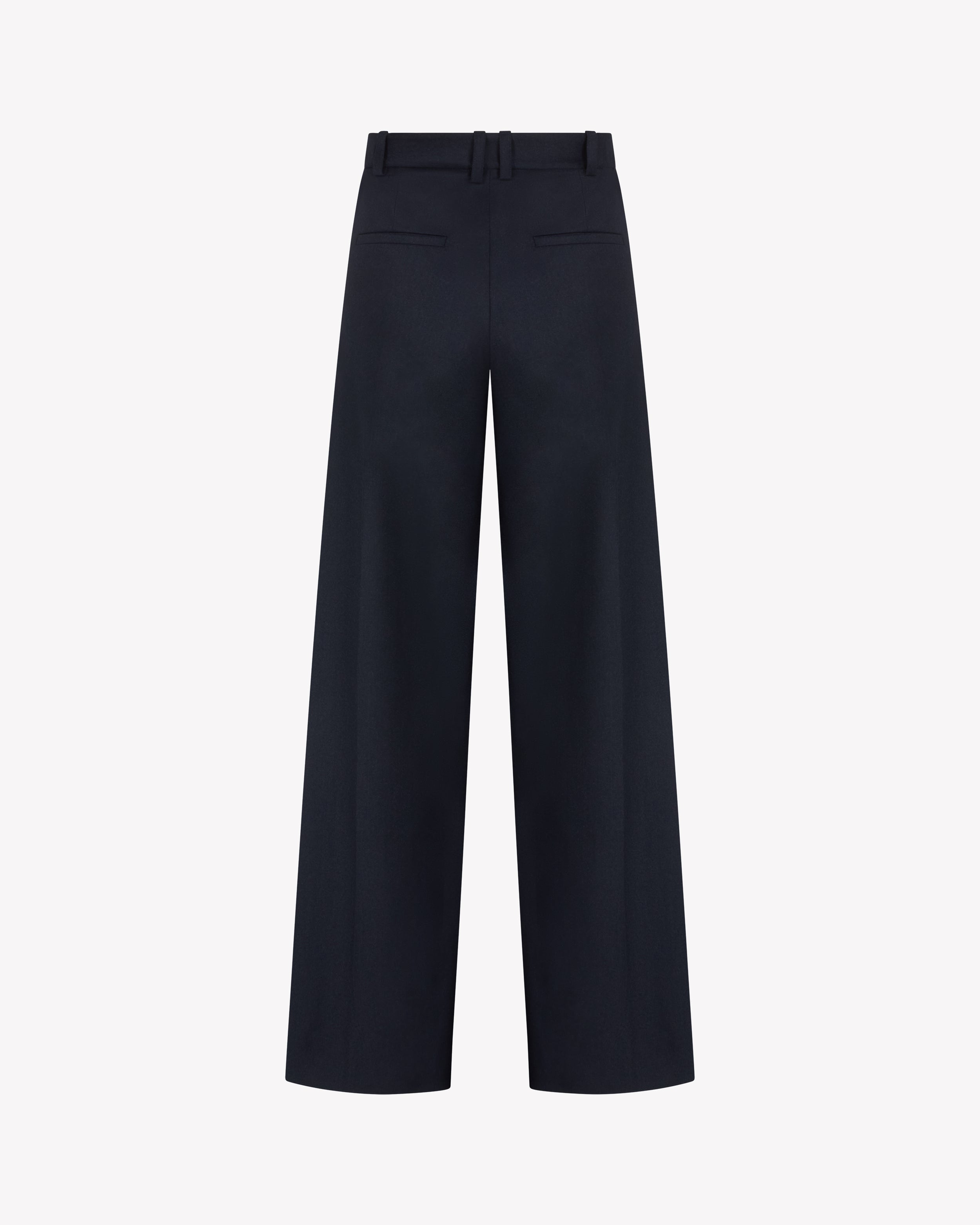 Serena Trouser - Navy Blue Wool