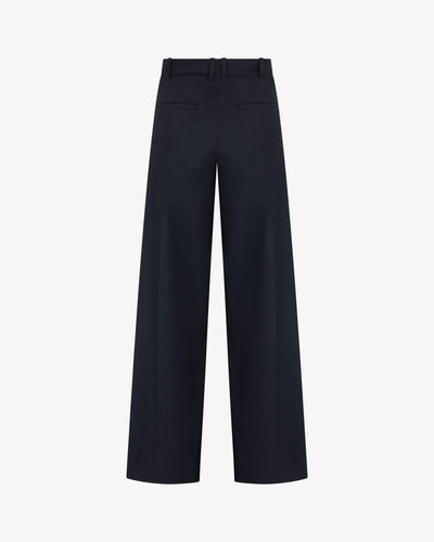 Serena Trouser - Navy Blue Wool SERENA BUTE