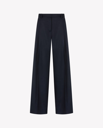 Serena Trouser - Navy Blue Wool SERENA BUTE