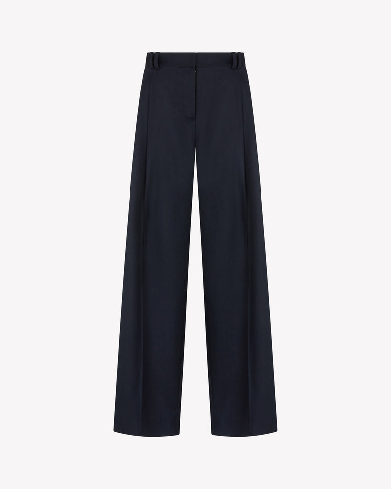 Serena Trouser - Navy Blue Wool picture #2