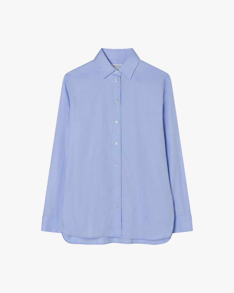 Cotton Boyfriend Shirt - Pale Blue picture #1