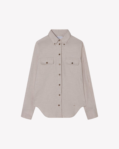 Brushed Cotton Shirt - Oatmeal SERENA BUTE