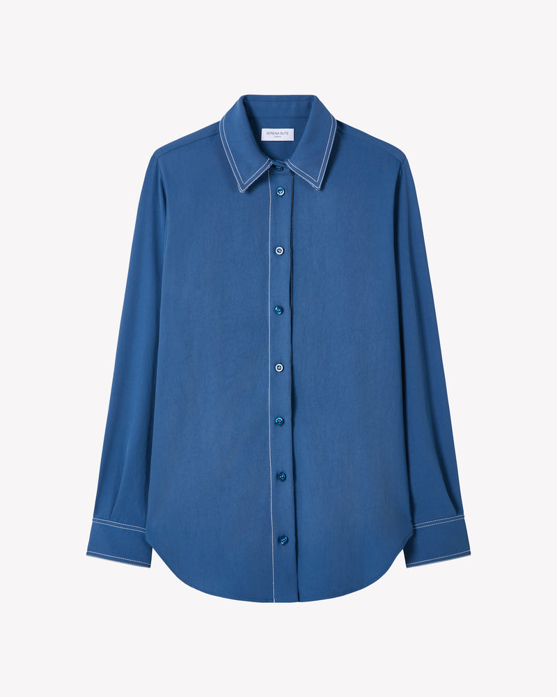 Lightweight Twill Classic Shirt - Denim Blue picture #1