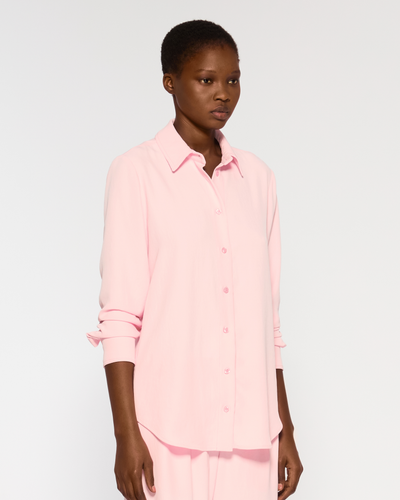 Lightweight Twill Classic Shirt - Pale Pink SERENA BUTE