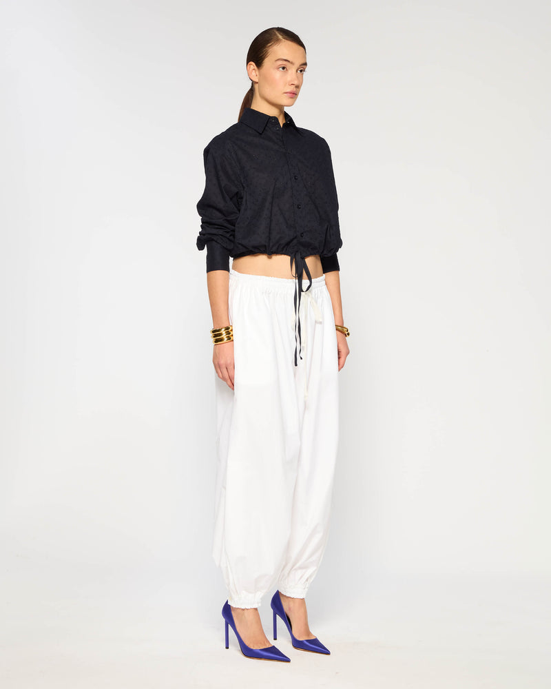 Cotton Balloon Trouser - White SERENA BUTE