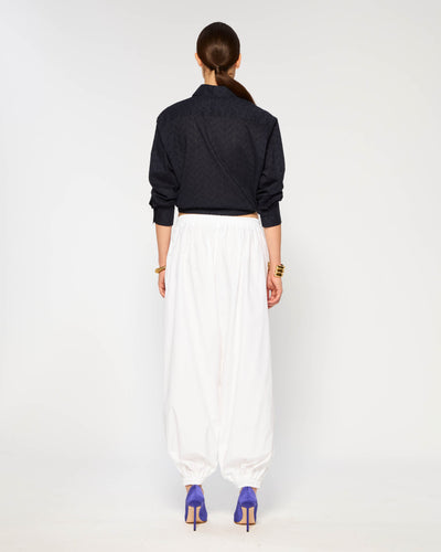 Cotton Balloon Trouser - White SERENA BUTE