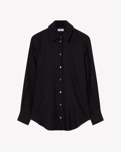 Silk Classic Shirt - Black SERENA BUTE