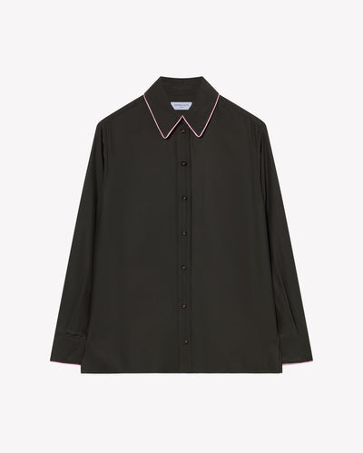 Silk Relaxed Shirt - Fir SERENA BUTE