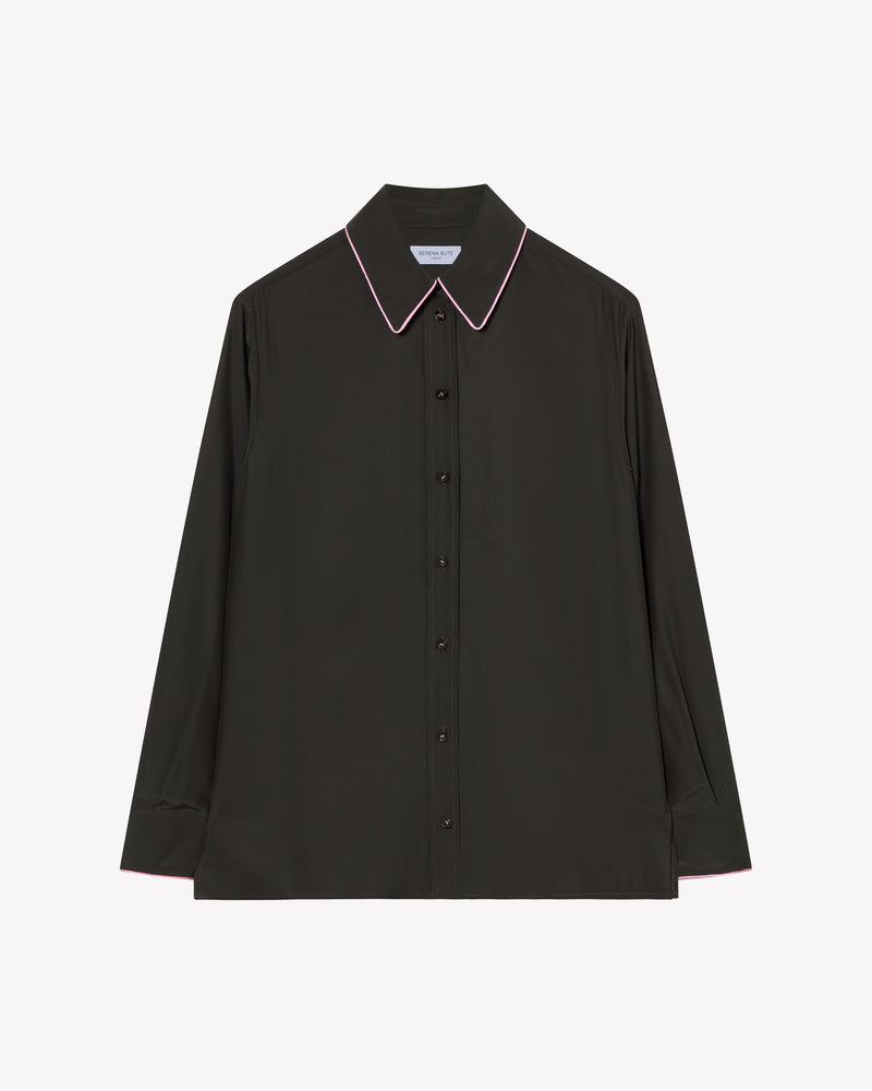 Silk Relaxed Shirt - Fir picture #1