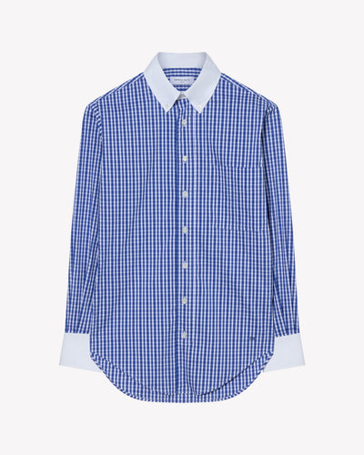 Cotton Johnny Shirt - Blue Check SERENA BUTE