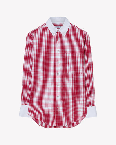 Cotton Johnny Shirt - Red Check SERENA BUTE