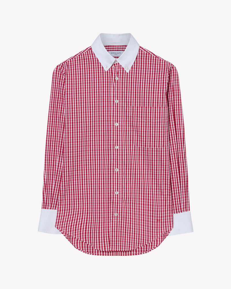 Cotton Johnny Shirt - Red Check SERENA BUTE