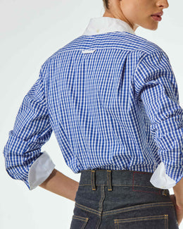 Cotton Johnny Shirt - Blue Check