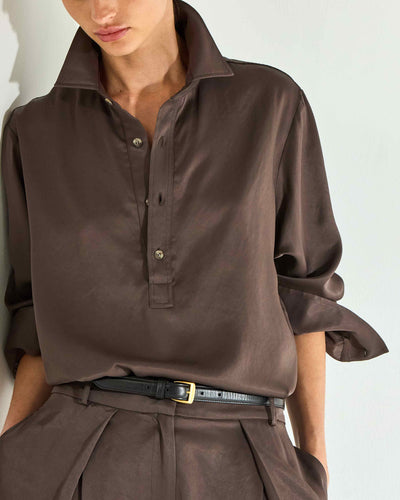 George Shirt - Chocolate Brown SERENA BUTE