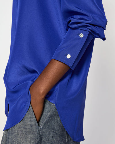 Oversized Shirt - Sapphire Blue SERENA BUTE