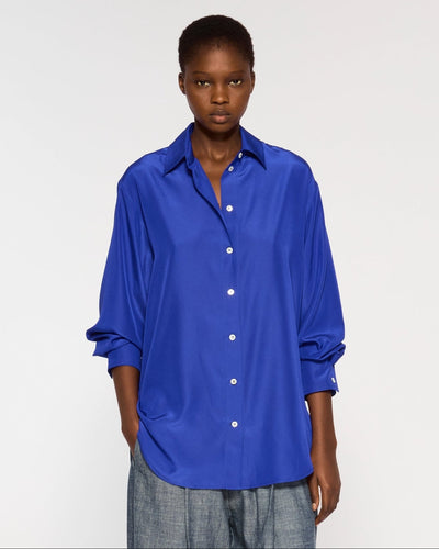 Oversized Shirt - Sapphire Blue SERENA BUTE