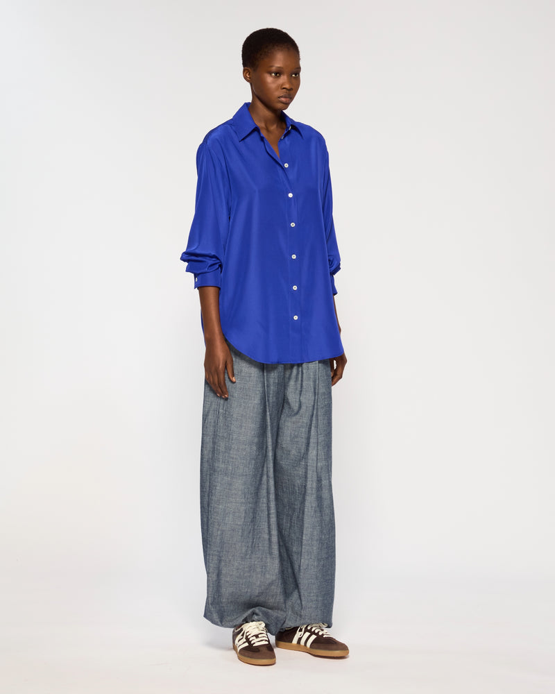 Oversized Shirt - Sapphire Blue SERENA BUTE