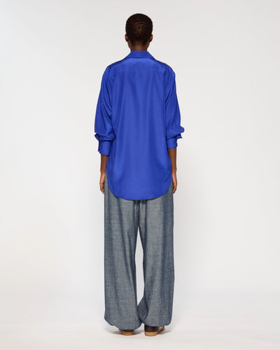 Oversized Shirt - Sapphire Blue SERENA BUTE