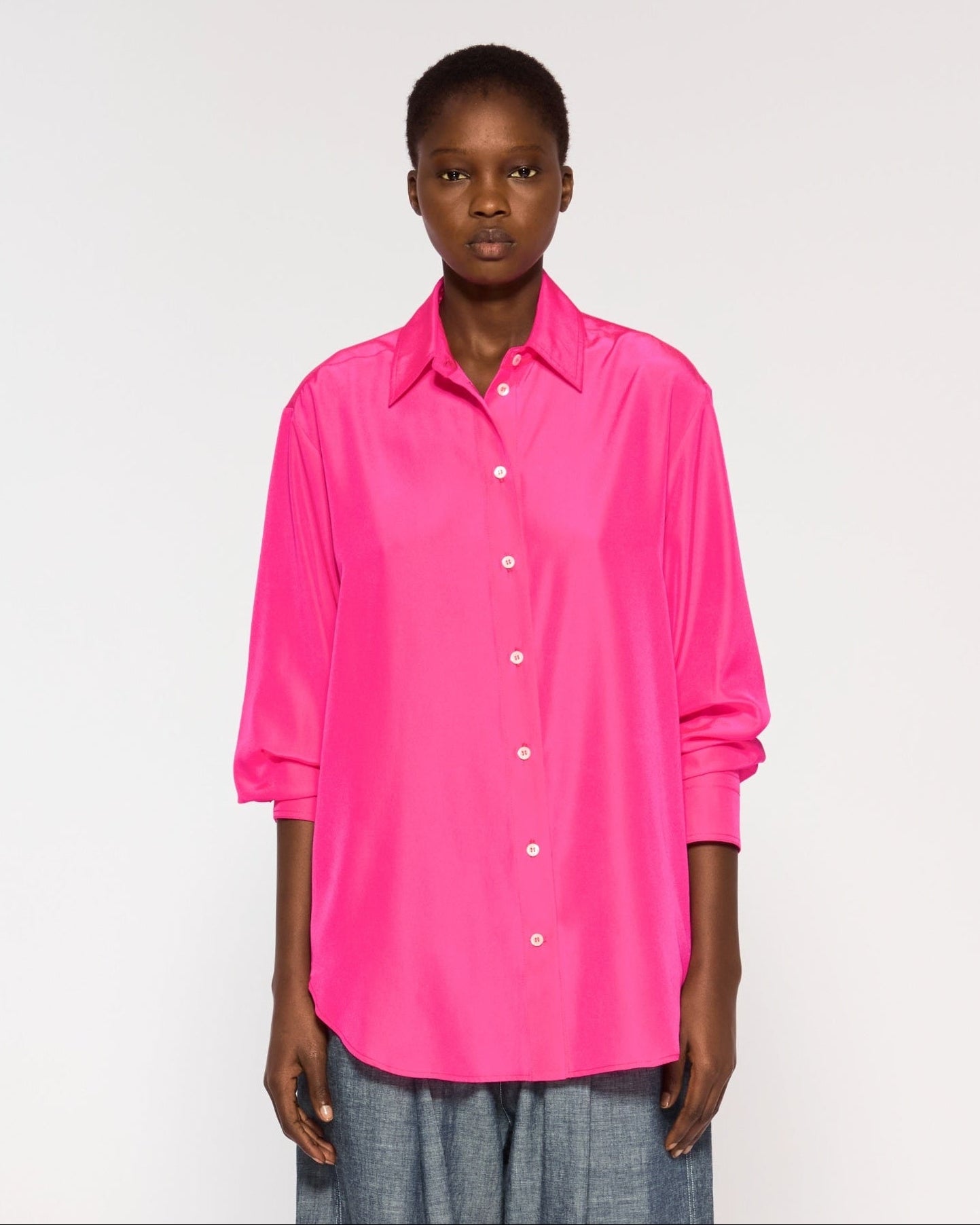 Serena Bute London Oversized Shirt - Shocking Pink for Women