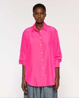 Serena Bute  Neon Pink  Oversized Shirt  Front Model