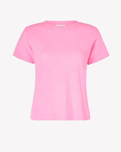 Cotton Short Sleeve T-Shirt - Shocking Pink SERENA BUTE