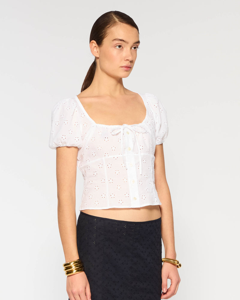 Broderie Bodice Top - White picture #3