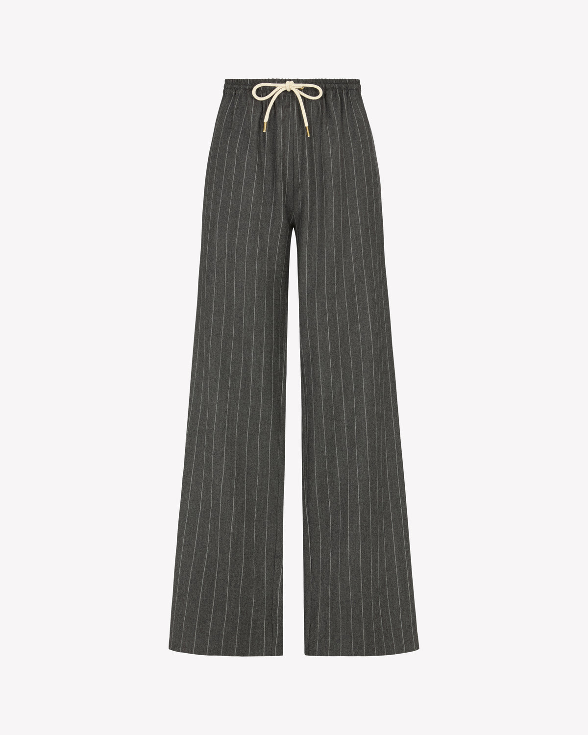 Slim Leg Jogger - Dark Grey Pinstripe Wool