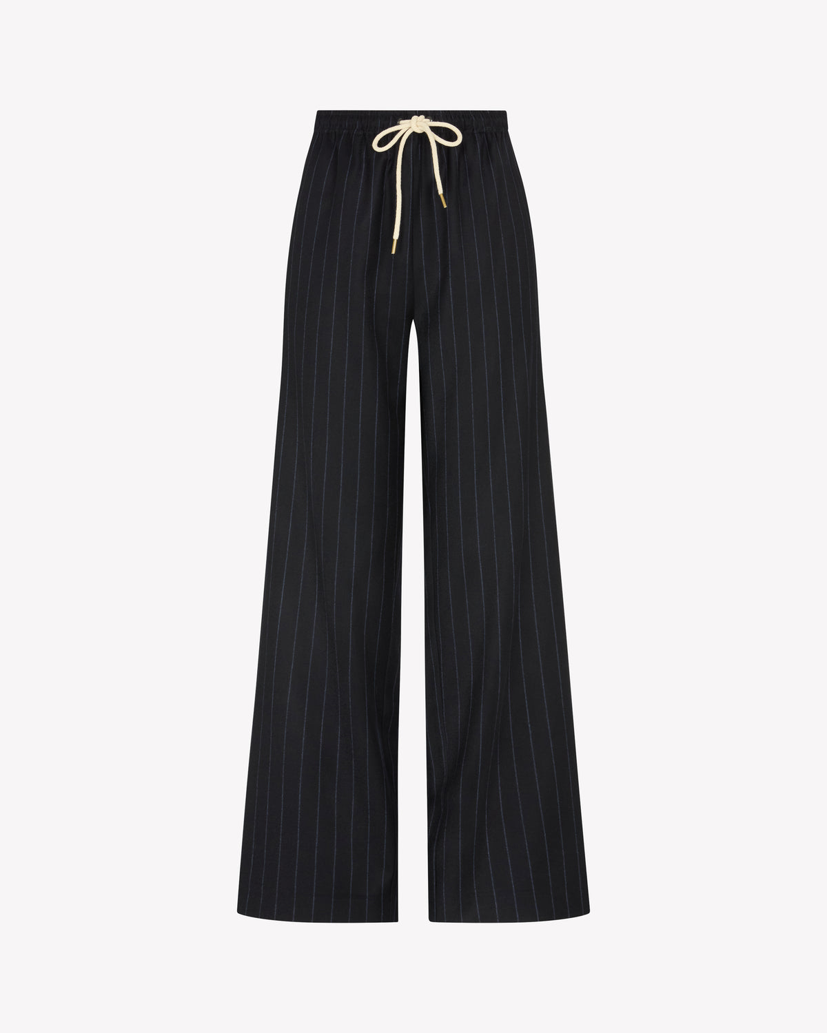 Slim Leg Jogger - Navy Blue Pinstripe Wool