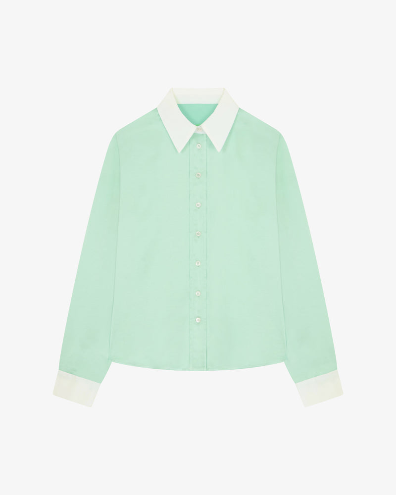 Satin Serena Shirt - Mint picture #2