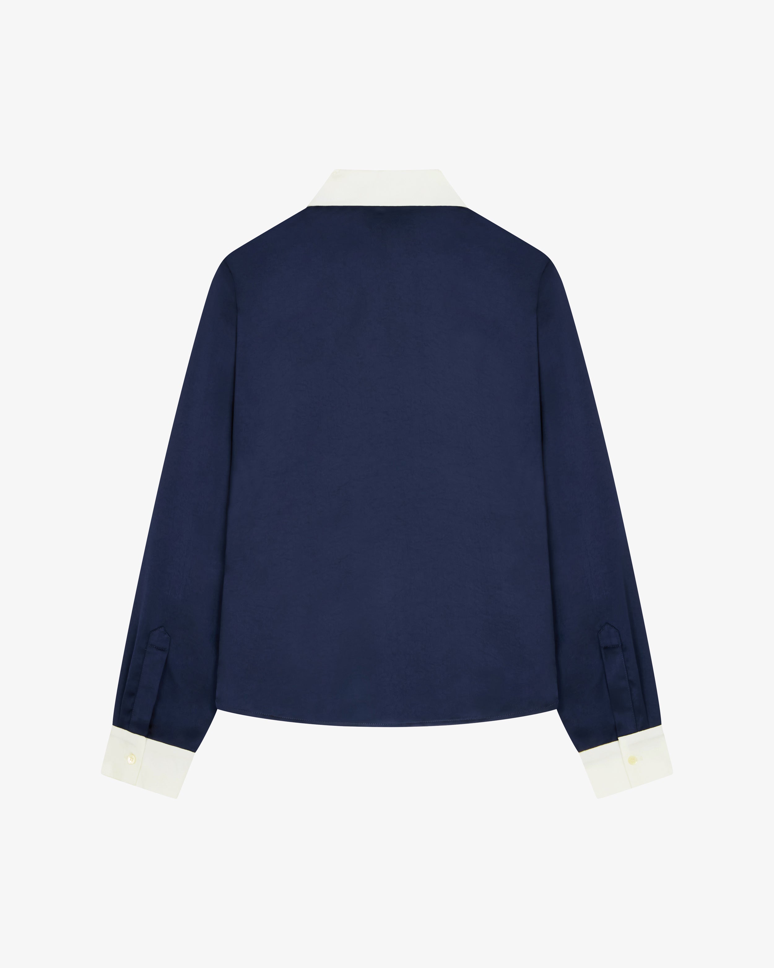 Satin Serena Shirt - Dark Navy