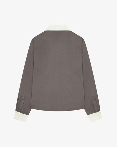 Satin Serena Shirt - Charcoal SERENA BUTE