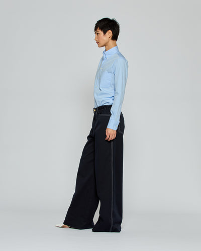 Paper Bag Jean - Dark Navy SERENA BUTE