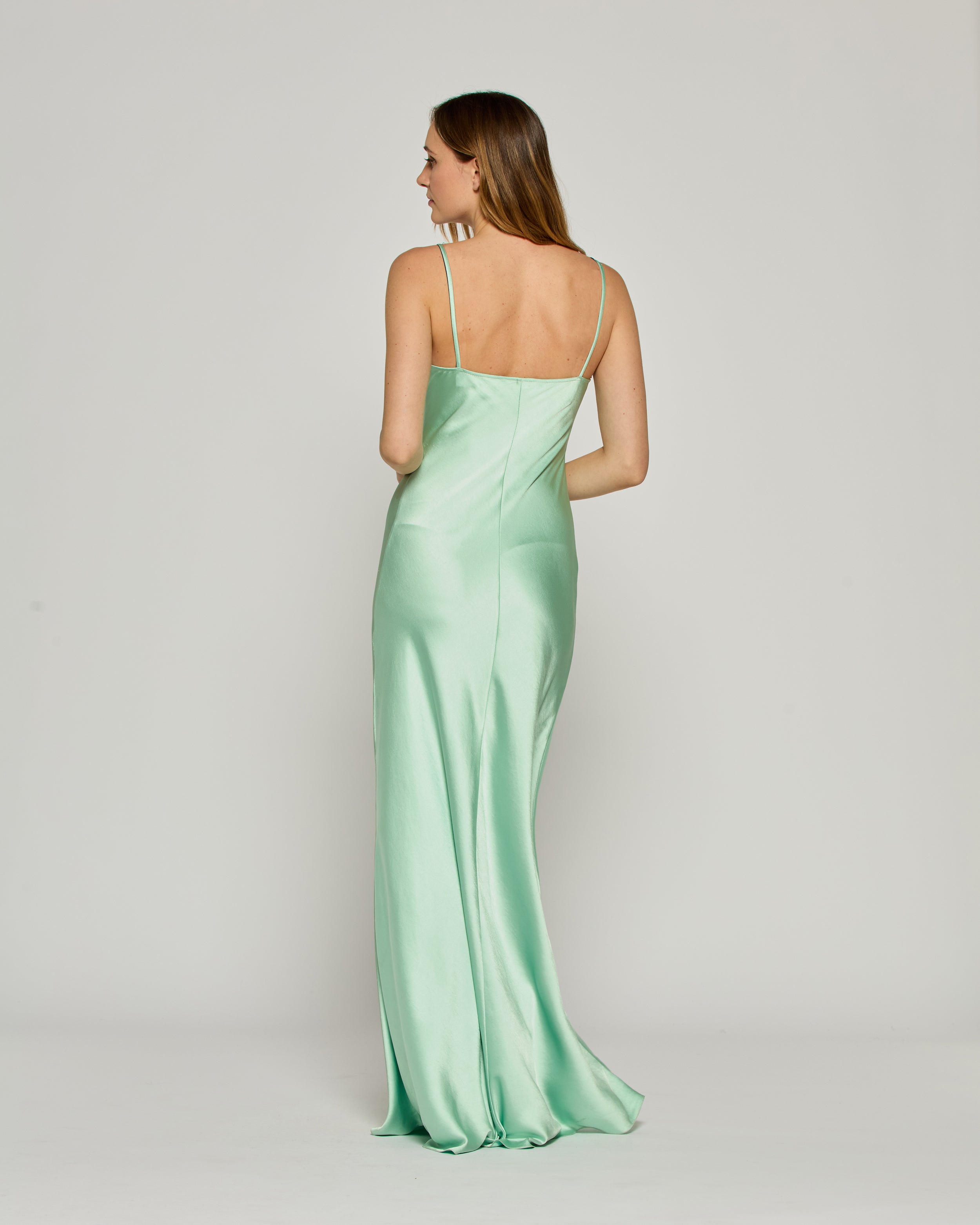 Satin Slip Dress '25 - Mint