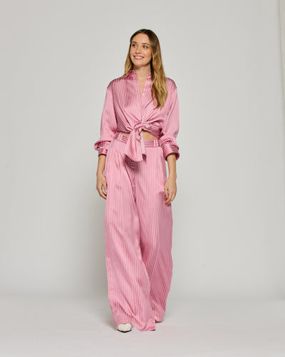 Satin Stripe Serena Trouser - Pink SERENA BUTE
