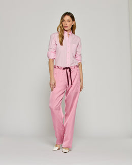 Satin Stripe Utility Jogger - Pink