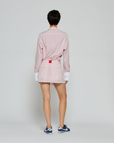 Striped Serena Mini Skirt - Red/White SERENA BUTE