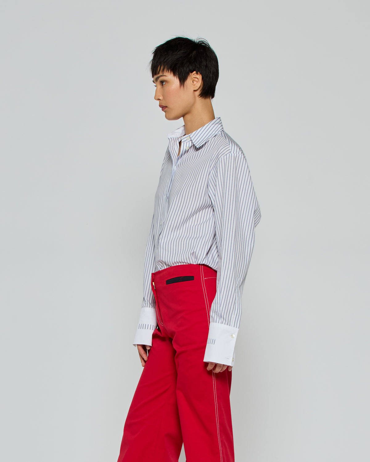 Striped Oversized Shirt '25 - Navy/White