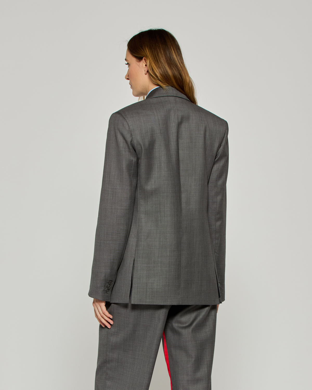 Tailored Jacket - Dark Grey / Red