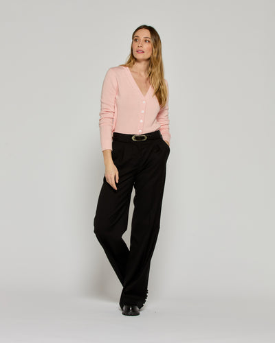 Wool Pleated Trouser - Black SERENA BUTE