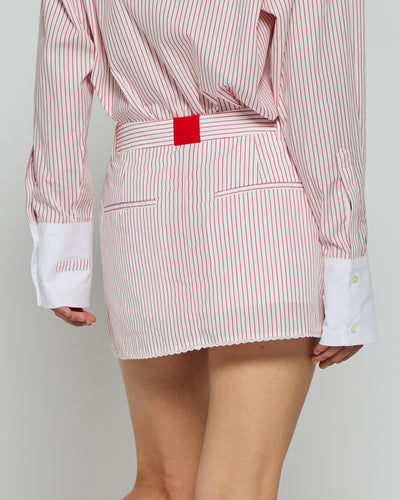 Striped Serena Mini Skirt - Red/White SERENA BUTE