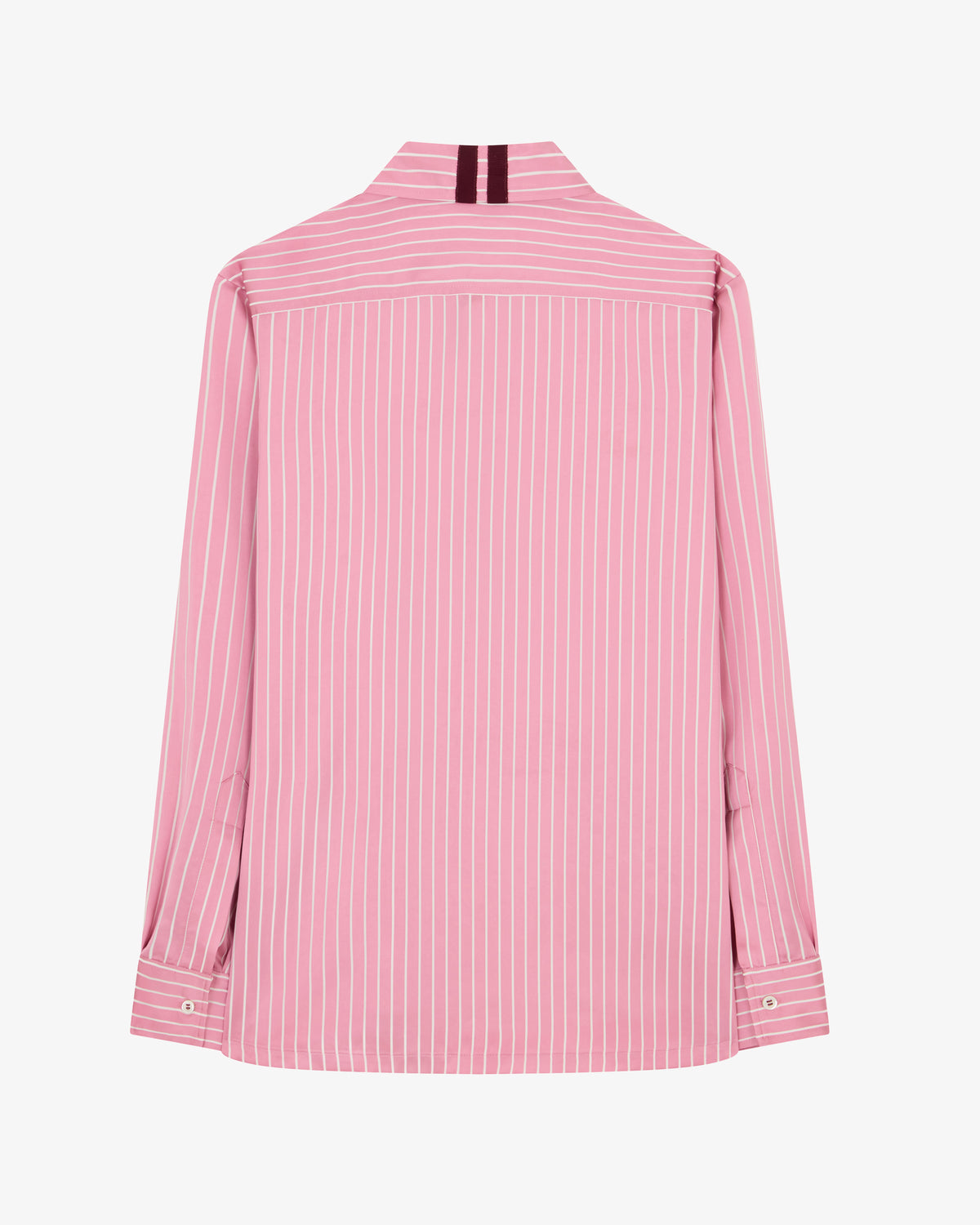 Satin Stripe George Shirt - Pink